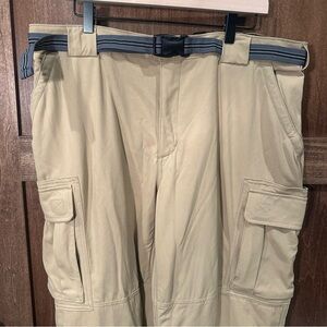 Duluth Trading Co Dry on the Fly Fleece-Lined Cargo Pants with Belt Size XL x 32